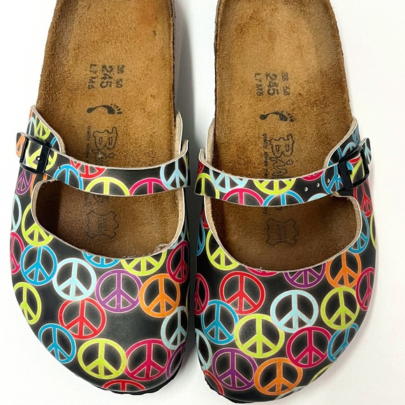 BIRKI'S  by Birkenstock Peace Sign clogs Size 38 - Picture 1 of 8
